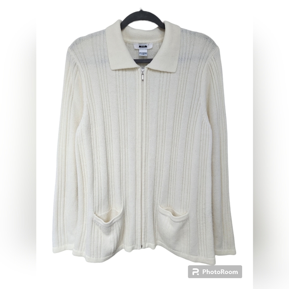 Vintage collared full-zip sweater - Picture 1 of 5